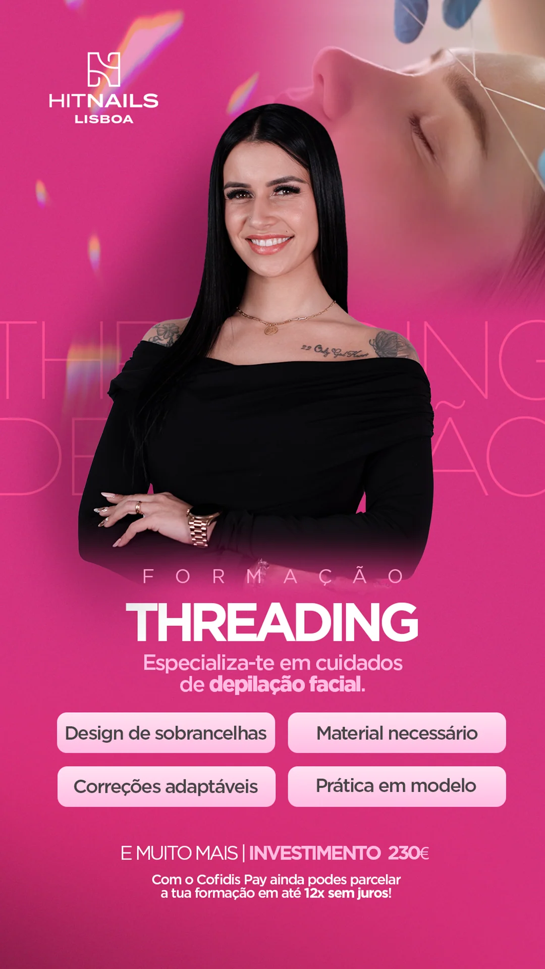 Formação Threading · Hit Nails Coimbra